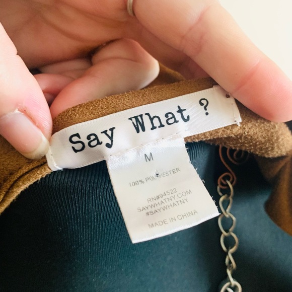 Say What Boho Fringe Vest Size MD - Picture 2 of 7